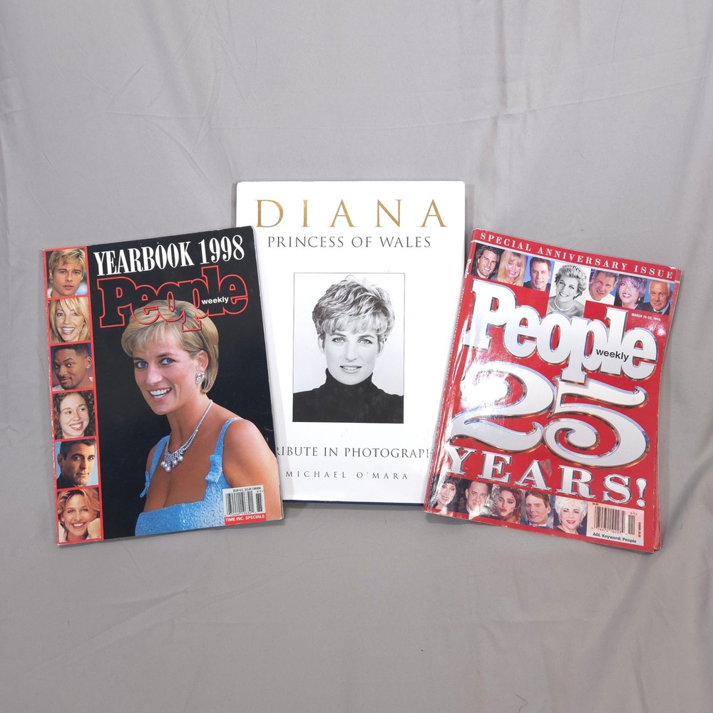 Princess Diana Book & People Magazine Lot 1998 Yearbook 25th Anniversary Tribute